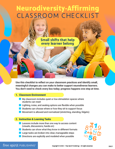 Neurodiversity-Affirming Classroom Checklist | K–12 | Download | Free ...