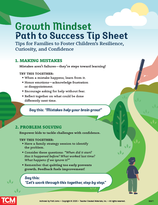 Growth Mindset Path to Success Tip Sheet| K–12 | Download | TCM