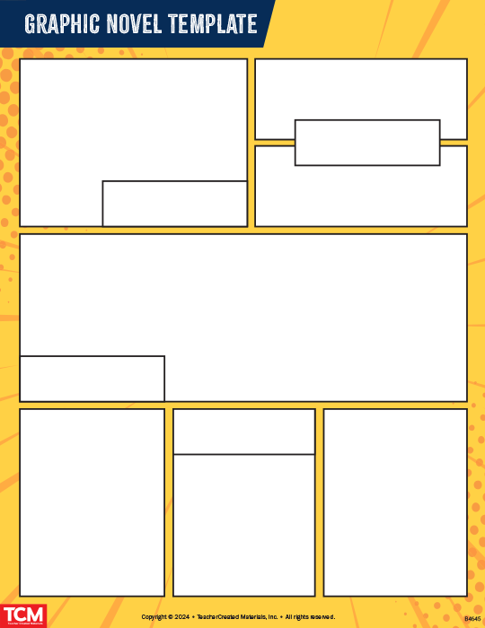 Graphic Novel Template Grades 3 5 6 8 Download TCM Admin