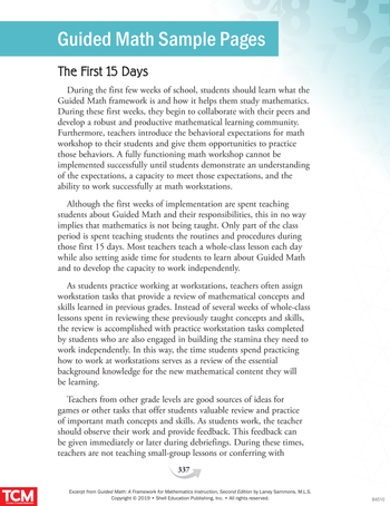 Guided Math Sample Pages | Download | TCM/Shell