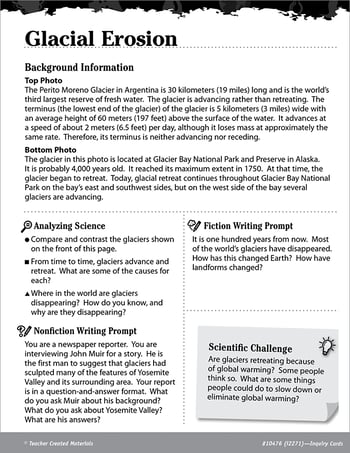 Forces of Nature Inquiry Card: Glacial Erosion