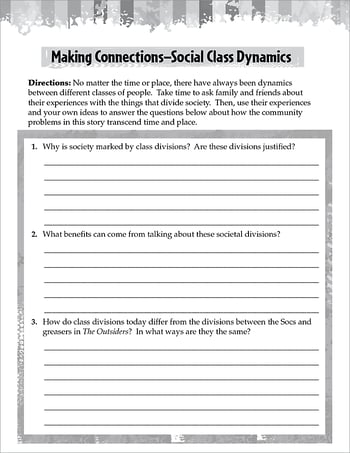 The Outsiders Making Cross-Curricular Connections
