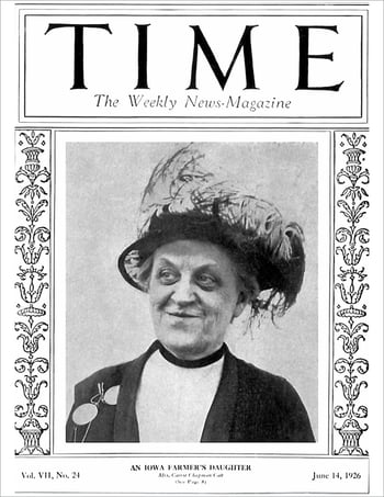 TIME Magazine Biography: Carrie Chapman Catt