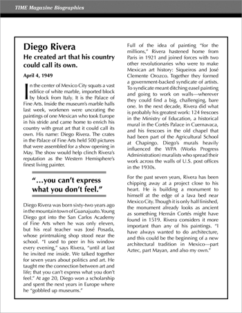 TIME Magazine Biography: Diego Rivera