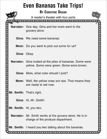 Summarizing: Even Bananas Take Trips!: Reader's Theater Script and Lesson