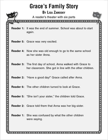 Families: Grace's Family Story: Reader's Theater Script and Lesson