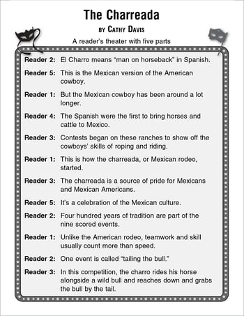Mexico's National Sport--The Charreada: Reader's Theater Script and Lesson