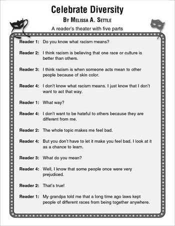 Celebrate Diversity: Reader's Theater Script and Lesson