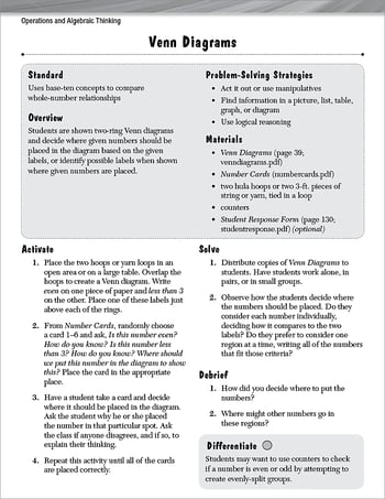 Operations and Algebraic Thinking Leveled Problems: Greater Than and Less Than