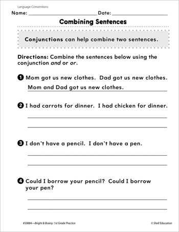 Language Conventions: Conjunctions Practice