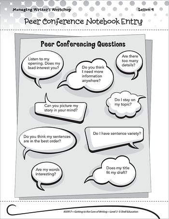 Writing Lesson: Teacher and Peer Conferences Level 3