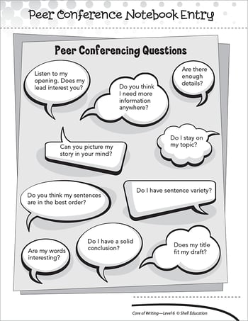 Writing Lesson: Teacher and Peer Conferences Level 6
