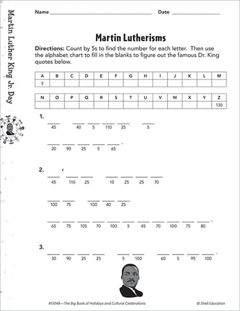 Martin Luther King Jr. Day (3-5)
